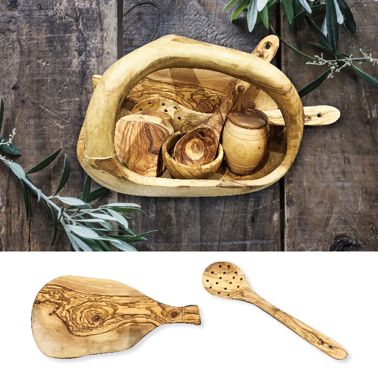 Olive wood kitchenware